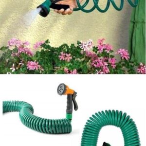 BUFFER® 30 Metre Spiral Hortum + 4 Fonksiyonlu Özel Sulama Tabancası