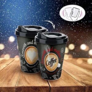 BUFFER® 3D Efektli Kapaklı Kahve Bardağı