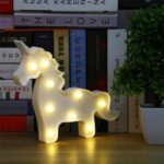 BUFFER® 3D Unicorn Dekoratif Pilli Led Masa Duvar ve Gece Lambası Aydınlatma