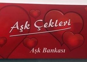 BUFFER® 40 Sayfa Özel Aşk Bankası Romantik Hediye Aşk Sözleri Çek Defteri