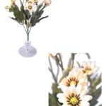 BUFFER® 5 Dallı 33 cm Dekoratif Papatya Beyaz Yapay Çiçek Süs Bitkisi