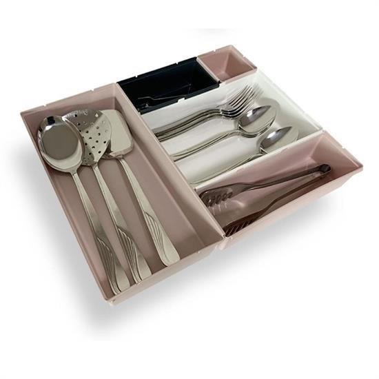 BUFFER® 5 Parça Plastik Derin Çekmece İçi Modüler Düzenleyici Organizer Tepsi Set