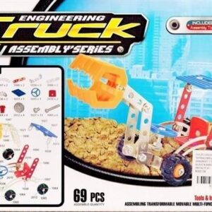 BUFFER® 69 Parça Metal Lego Kepçe Eğlenceli Lego Seti ve Yapım Kutusu