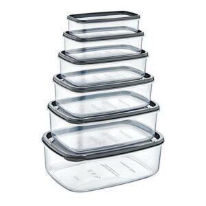 BUFFER® 6lı Dikdörtgen Şeffaf Saklama Kabı Seti - AK528