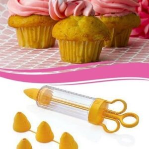 BUFFER® 7 Başlıklı Mutfak Pastacı Kreması Sıkma Süsleme Pompası Seti