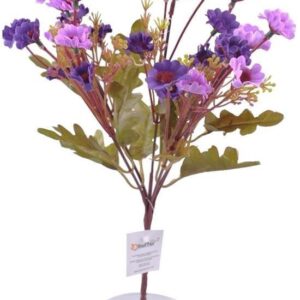 BUFFER® 7 Dallı 33 cm Dekoratif Papatya Yapay Sahte Mor Renk Çiçek