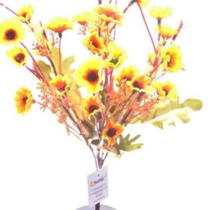 BUFFER® 7 Dallı 33 cm Dekoratif Papatya Yapay Sahte Sarı Süs Çiçeği