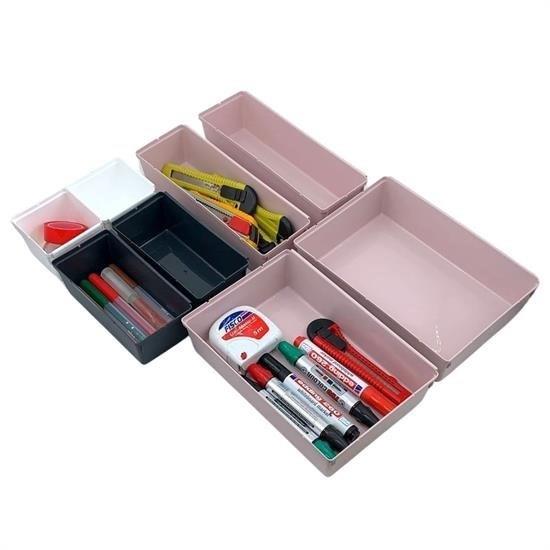 BUFFER® 8 Parça Plastik Derin Çekmece İçi Modüler Düzenleyici Organizer Tepsi Set