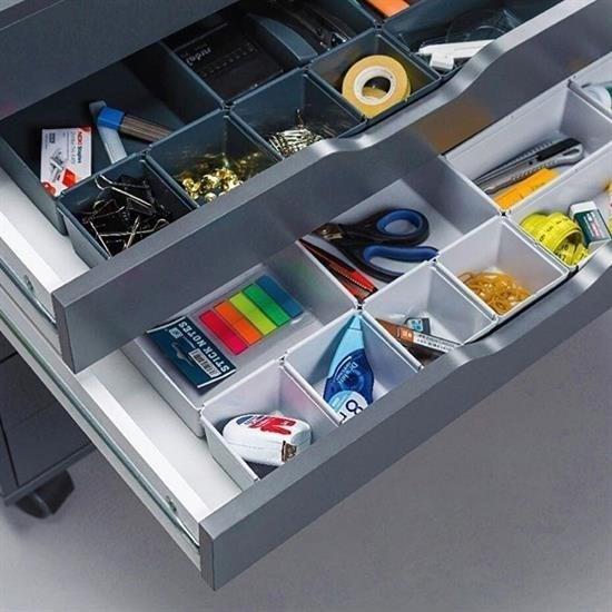 BUFFER® 8 Parça Plastik Derin Çekmece İçi Modüler Düzenleyici Organizer Tepsi Set