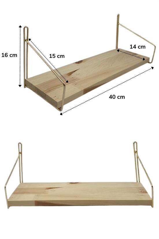 BUFFER® Ahşap Duvar Rafı 40 cm