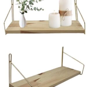 BUFFER® Ahşap Duvar Rafı 40 cm