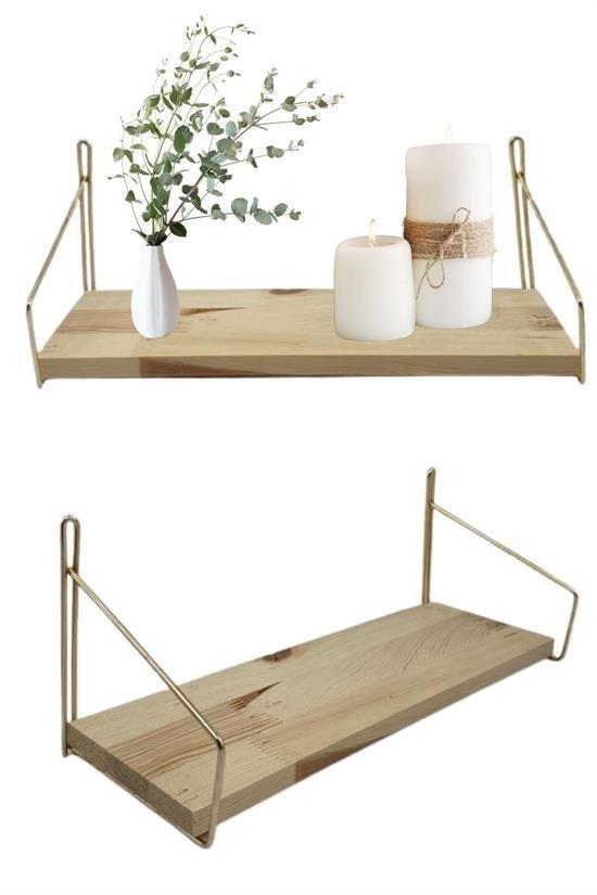 BUFFER® Ahşap Duvar Rafı 40 cm