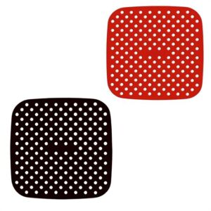 BUFFER® Airfryer Kare Model Pişirme Matı Kırmızı ve Kare Model Pişirme Matı Siyah 21