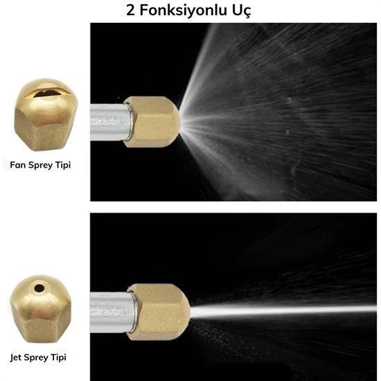 BUFFER® Alüminyum Water Jet Yüksek Basınçlı Su Püskürtme Oto Yıkama Tabancası Bahçe Sulama Aracı 75