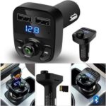 BUFFER® Car X8 Araç İçi Fm Transmitter Bluetooth Usb Mp3 Sd Kart Kiti