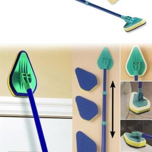 BUFFER® Clean Reach Teleskopik Banyo Mutfak Fayans Köşe Kenar Temizleyici Mop