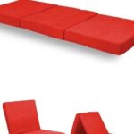 BUFFER® Çok Amaçlı Katlanır Taşınabilir Kırmızı Renk Sünger Yer Yatağı