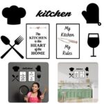 BUFFER® DECO100 Kitchen Dekoratif Duvar Süsü Tablo Aksesuar Ahşap Tasarım Hediye Pano Sticker Seti