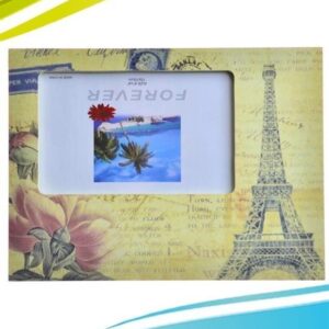 BUFFER® Decotown Eyfel Kulesi Motifli Ahşap Fotoğraf Çerçevesi Standı