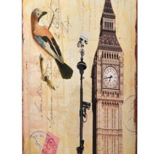 BUFFER® Decotown Londra Saat Kulesi Ahşap Pano 30*60 (18057)