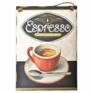 BUFFER® Decotown30*40 Espresso Kahve Motifli Ahşap Pano Ev Ofis Duvar Dekorasyonu