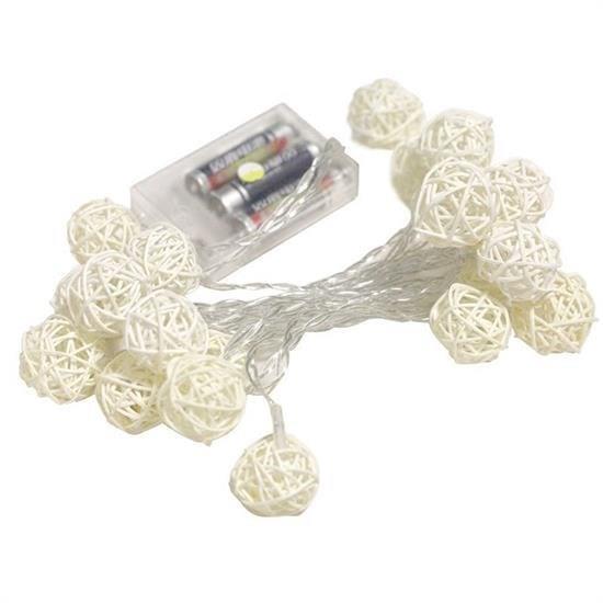 BUFFER® Dekoratif Görünümlü Rattan Model Süs Led Şerit Aydınlatma (10lu)