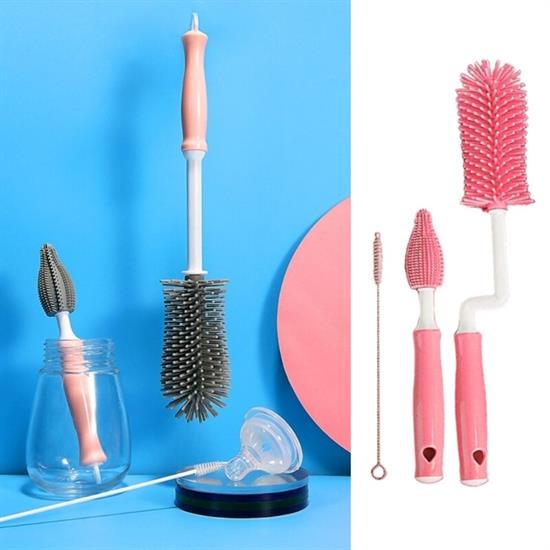 BUFFER® Deprem Çocuk Bebek Bakım Seti 2 Bakım Çantası+Gri Mama Tabağı+Biberon Temizleme Fırçası