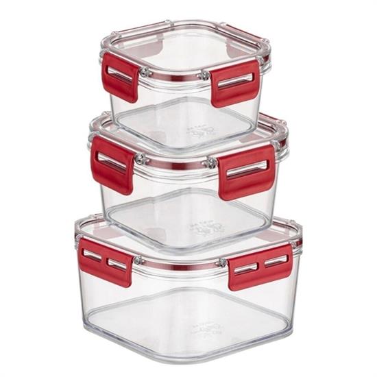 BUFFER® Deprem Pratik Mutfak Kiti-3 3'lü Pratik Silikon Contalı Saklama Kapları+ 2x Su Matarası