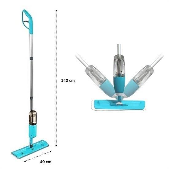 BUFFER® Döner Başlıklı Spreyli Mop Parke Ahşap Fayans Temizleyici Su Hazneli Sihirli Paspas