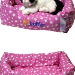 BUFFER® Elyaf Kaplamalı Yıldız Desenli Kedi Köpek Evcil Hayvan Yatağı