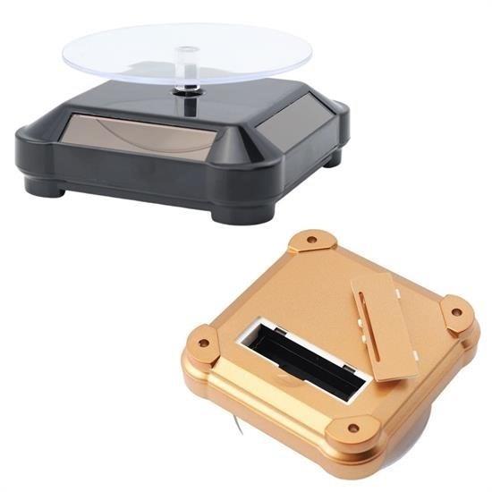 BUFFER® Güneş Enerjili Solar 360 Derece Dönen Vitrin Stand Döner Tabla