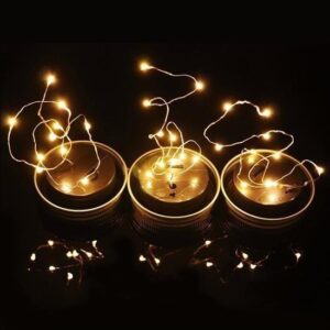 BUFFER® Güneş Enerjili Yenilenebilir Pilli Led Işık Zincirli Mason Kavanoz Kapağı (2 Mt)