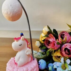 BUFFER® Işık Altında Renk Değiştiren Pembe Unicorn Dekoratif Gece Lambası