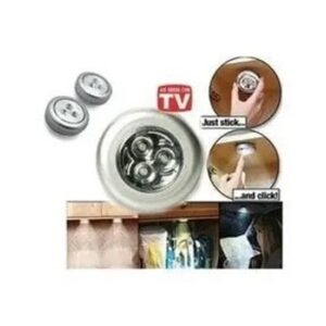 BUFFER® Kablosuz Spot Pilli Dokunmatik Led Lamba 3 Ledli Dolap Lambası