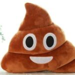 BUFFER® Kahverengi Gülen Kaka Poo Emojili Sevimli Rahat Peluş Yastık