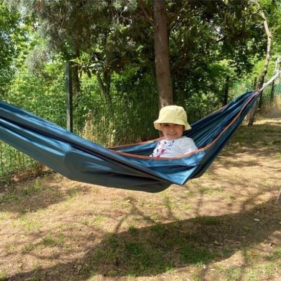 BUFFER® Kamp Piknik Plaj Hamak Su Geçirmez Çantalı Hafif Portatif Dayanıklı Tek Kişilik Salıncak