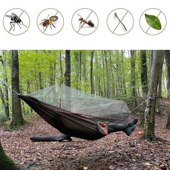 BUFFER® Kamp Salıncak Sineklik Cibinlikli Portatif Hamak Tek Kişilik Outdoor Su Geçirmez Sivrisinek