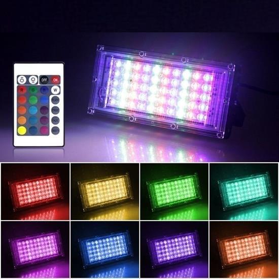 BUFFER® Kumandalı Led Işık Dış Cephe Aydınlatması Çok Renkli RGB Led Panel Işık PartiLed Aydınlatma