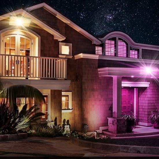 BUFFER® Kumandalı Led Işık Dış Cephe Aydınlatması Çok Renkli RGB Led Panel Işık PartiLed Aydınlatma