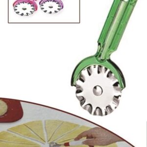 BUFFER® Kurabiye Pizza Hamuru Kesici Şekillendirici Dalgalı  Hamur Ruleti