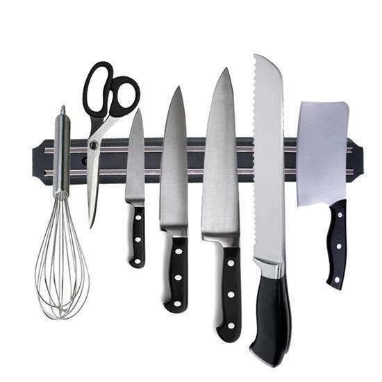 BUFFER® Mıknatıslı Paslanmaz Duvar Bıçak Askısı Standı 33 Cm Aparat