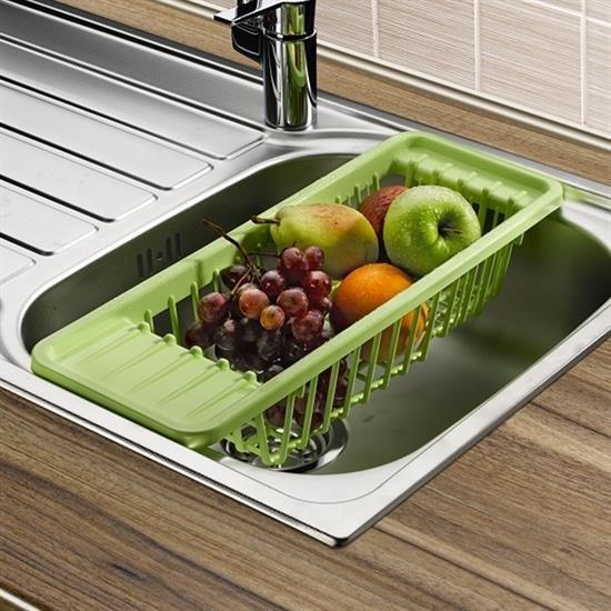 BUFFER® Mutfak Lavabo Bulaşık Meyve Sebze Yıkama Kurutma Süzgeci Sepeti
