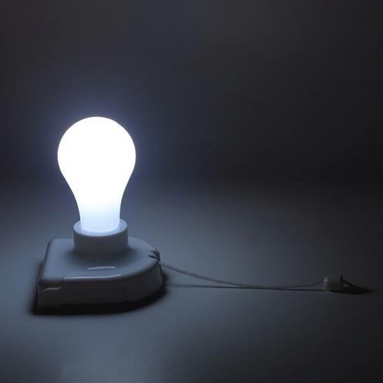 BUFFER® Pratik Pilli Aç Kapa İpli Çek Yak Taşınabilir Led Ampül Lamba
