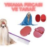 BUFFER® Pratik Plastik Kedi Köpek Temizlik Bakım Yıkama Aleti Fırçası Ve Köpek Tüyü Tarağı Seti