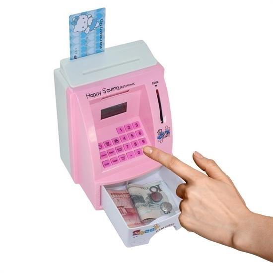 BUFFER® Renkli ATM Şeklinde Kartlı Para Biriktirme Kumbarası ve Kasası