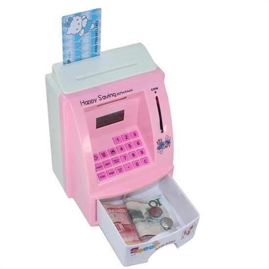 BUFFER® Renkli ATM Şeklinde Kartlı Para Biriktirme Kumbarası ve Kasası