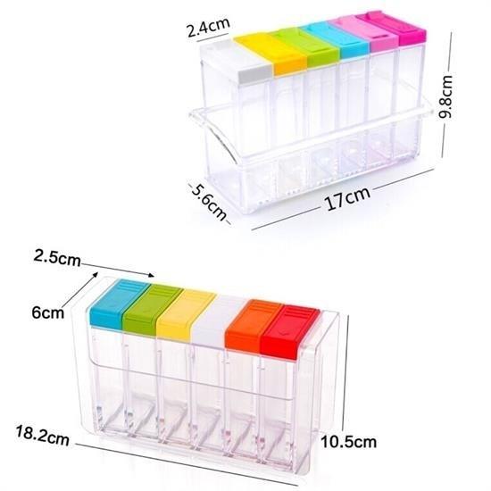 BUFFER® Şeffaf Baharatlık Standı 6lı