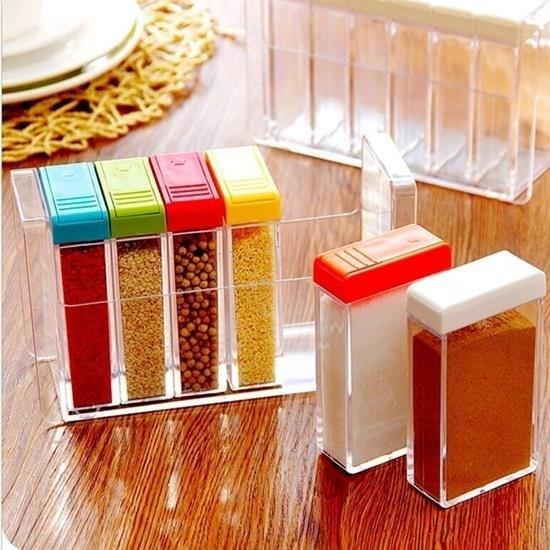 BUFFER® Şeffaf Baharatlık Standı 6lı