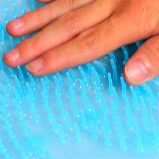 BUFFER® Silikon Fırçalı Banyo Masaj Matı ve Ayaklar için Topuk Masaj Paspası