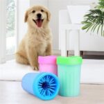 BUFFER® Silikon Jel Fırçalı Kedi Köpek Pati Ayak Yıkama Temizleme Kovası (Küçük)